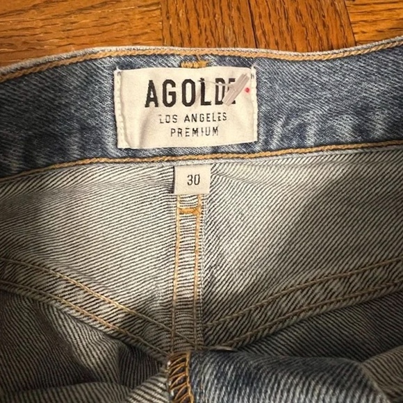 AGOLDE Riley High Rise Straight Button Fly Crop Jeans Sz 30 - Picture 6 of 12
